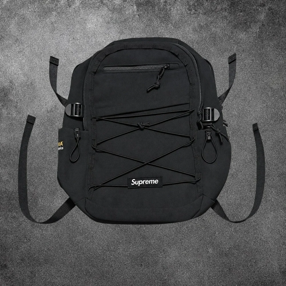 Supreme FW22 Backpack Black Cordura Advanced Fabrics Bungee Logo Unisex NWT